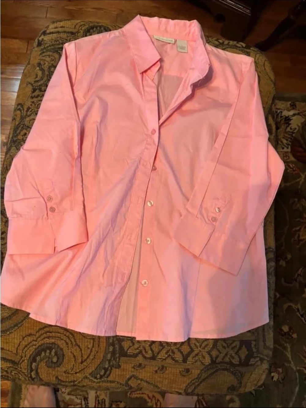 Kim Rogers Light Pink Button-Front Blouse